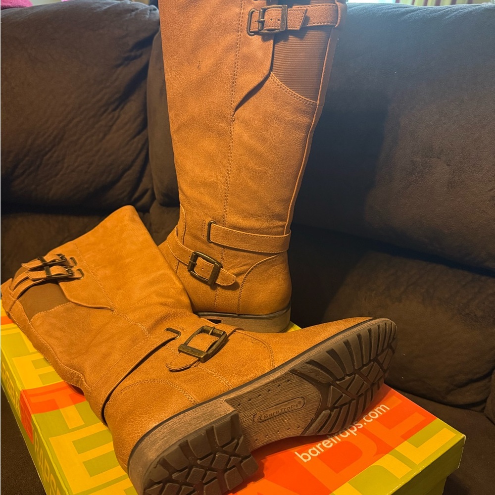 BareTraps Women's Brown Over the Knee Boots